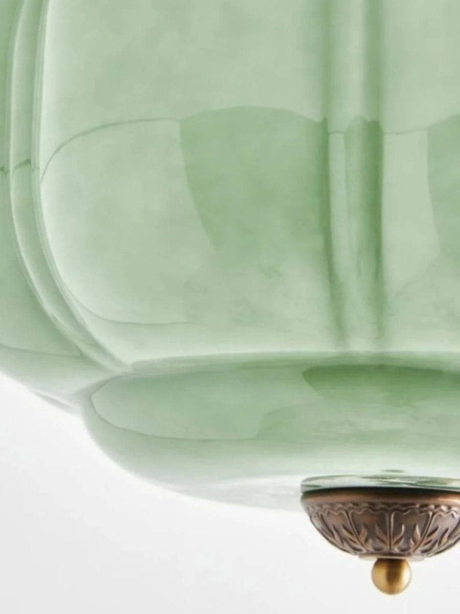 Ceiling Lamp Milk Glass Semi-Flush Soft Diffusing