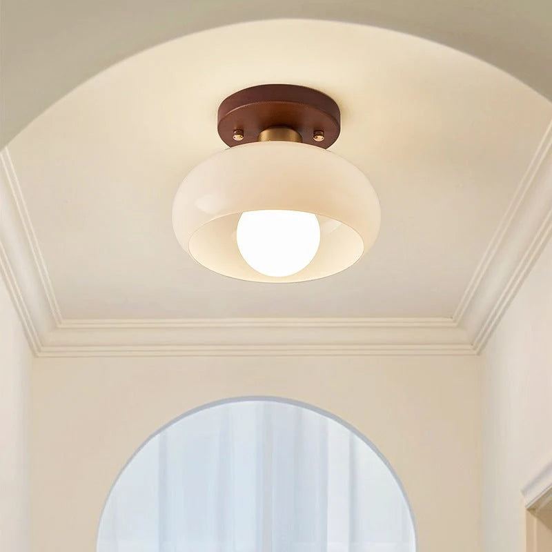 Ceiling Lamp Opal Glass Shade Soft Even Light