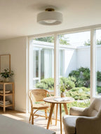 Ceiling Lamp Porcelain Round Low Profile Soft Diffused Light