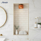 Ceiling Lamp Porcelain Round Low Profile Soft Diffused Light