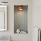 Ceiling Lamp Porcelain Round Low Profile Soft Diffused Light