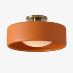 Ceiling Lamp Porcelain Round Low Profile Soft Diffused Light