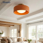 Ceiling Lamp Porcelain Round Low Profile Soft Diffused Light