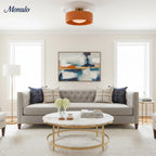 Ceiling Lamp Porcelain Round Low Profile Soft Diffused Light