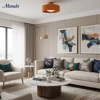 Ceiling Lamp Porcelain Round Low Profile Soft Diffused Light