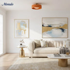 Ceiling Lamp Porcelain Round Low Profile Soft Diffused Light