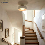 Ceiling Lamp Porcelain Round Low Profile Soft Diffused Light