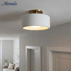 Ceiling Lamp Porcelain Round Low Profile Soft Diffused Light