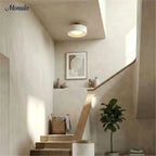Ceiling Lamp Porcelain Round Low Profile Soft Diffused Light