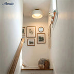 Ceiling Lamp Porcelain Round Low Profile Soft Diffused Light