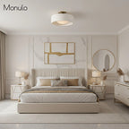 Ceiling Lamp Porcelain Round Low Profile Soft Diffused Light