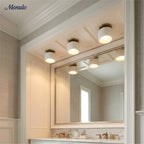 Ceiling Lamp Porcelain Round Low Profile Soft Diffused Light