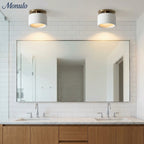 Ceiling Lamp Porcelain Round Low Profile Soft Diffused Light