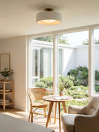 Ceiling Lamp Porcelain Round Low Profile Soft Diffused Light