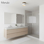 Ceiling Lamp Porcelain Round Low Profile Soft Diffused Light