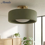 Ceiling Lamp Porcelain Round Low Profile Soft Diffused Light