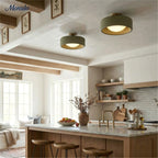 Ceiling Lamp Porcelain Round Low Profile Soft Diffused Light