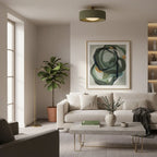 Ceiling Lamp Porcelain Round Low Profile Soft Diffused Light