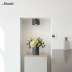 Ceiling Lamp Porcelain Round Low Profile Soft Diffused Light
