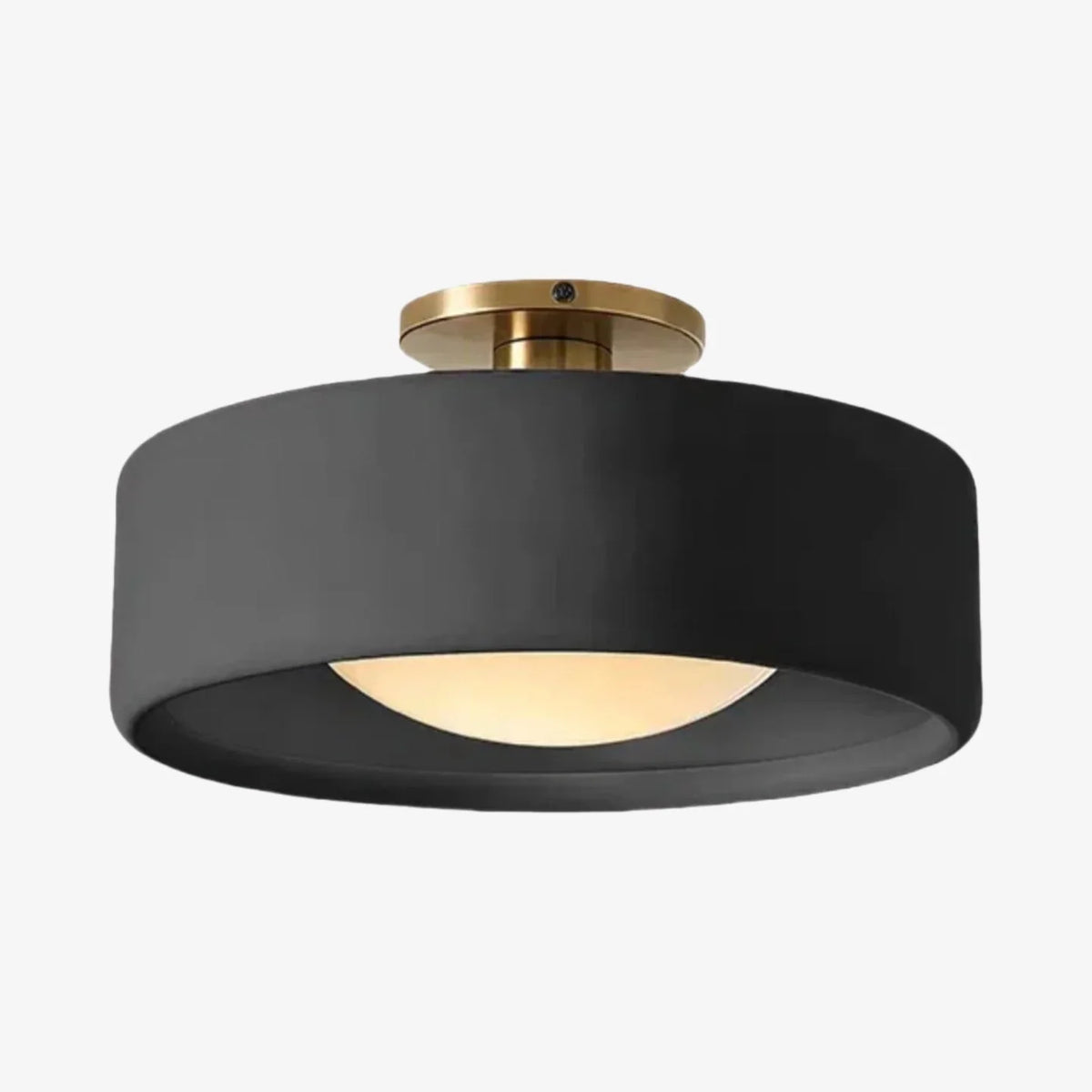 Ceiling Lamp Porcelain Round Low Profile Soft Diffused Light