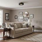 Ceiling Lamp Porcelain Round Low Profile Soft Diffused Light