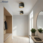 Ceiling Lamp Porcelain Round Low Profile Soft Diffused Light