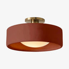 Ceiling Lamp Porcelain Round Low Profile Soft Diffused Light