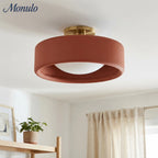 Ceiling Lamp Porcelain Round Low Profile Soft Diffused Light