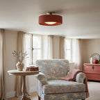 Ceiling Lamp Porcelain Round Low Profile Soft Diffused Light