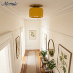 Ceiling Lamp Porcelain Round Low Profile Soft Diffused Light