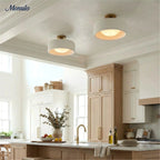 Ceiling Lamp Porcelain Round Low Profile Soft Diffused Light