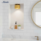 Ceiling Lamp Porcelain Round Low Profile Soft Diffused Light