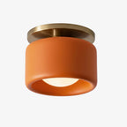 Ceiling Lamp Porcelain Round Low Profile Soft Diffused Light