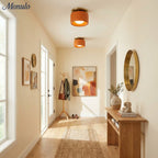 Ceiling Lamp Porcelain Round Low Profile Soft Diffused Light