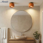 Ceiling Lamp Porcelain Round Low Profile Soft Diffused Light