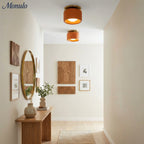 Ceiling Lamp Porcelain Round Low Profile Soft Diffused Light