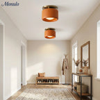 Ceiling Lamp Porcelain Round Low Profile Soft Diffused Light