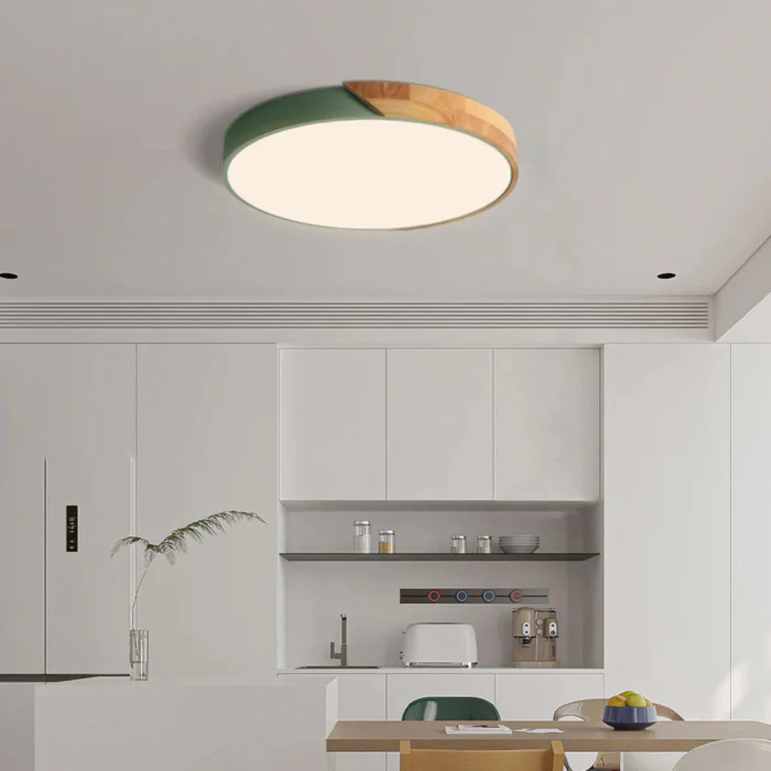 Ceiling Lamp Scandinavian Wood & Acrylic LED 30 cm