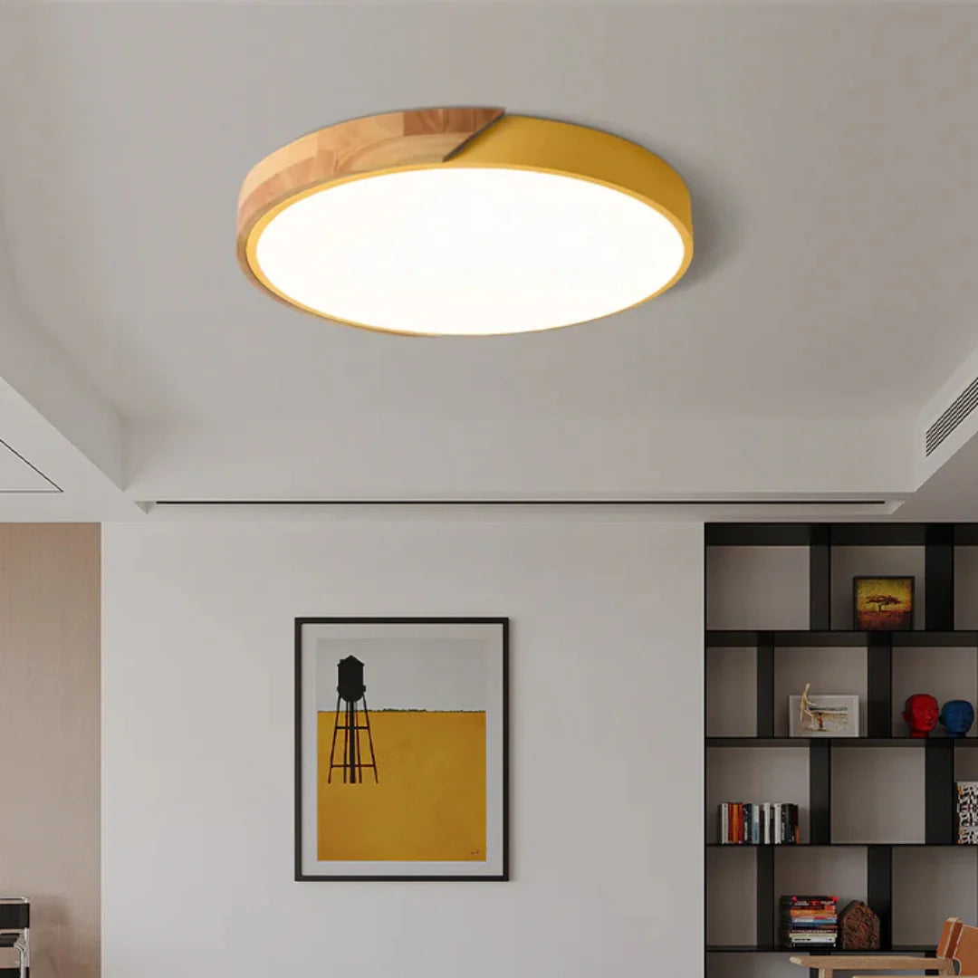 Ceiling Lamp Scandinavian Wood & Acrylic LED 30 cm