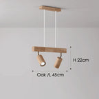 Ceiling Lamp Solid Wood Modular & Adjustable E27 LED