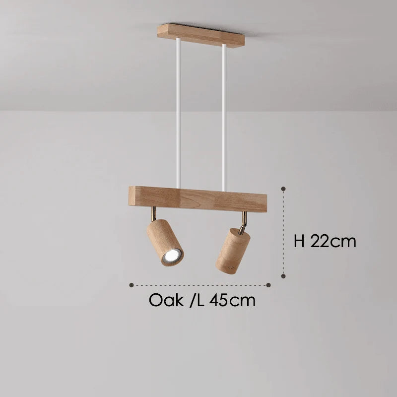 Ceiling Lamp Solid Wood Modular & Adjustable E27 LED