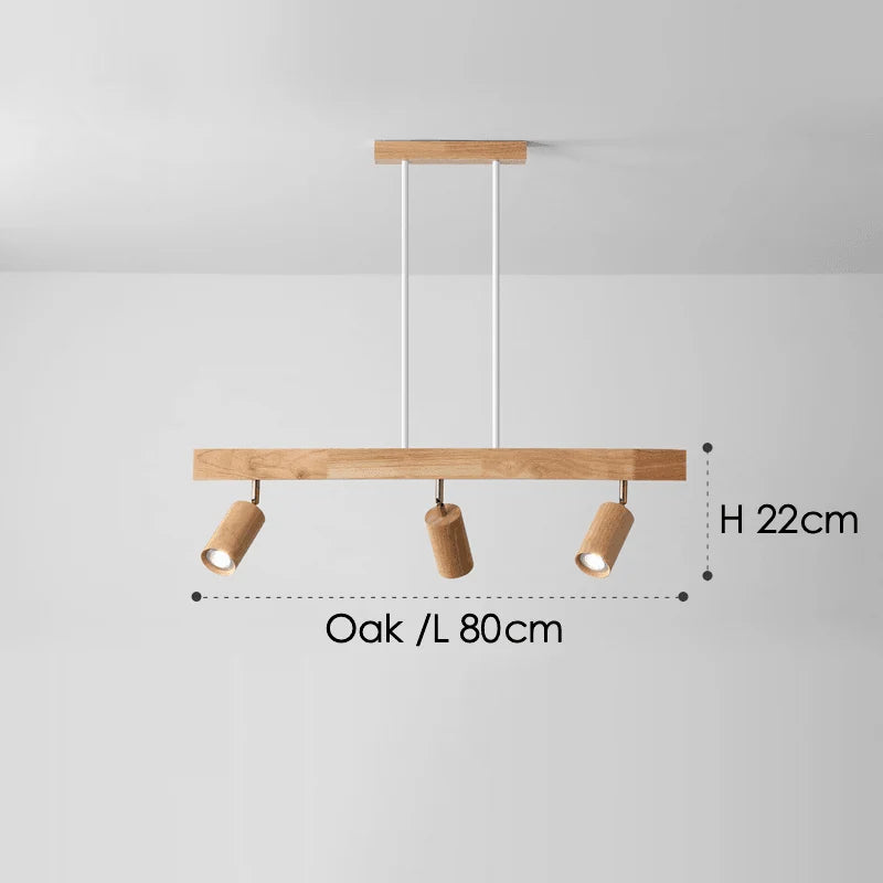 Ceiling Lamp Solid Wood Modular & Adjustable E27 LED