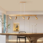 Ceiling Lamp Solid Wood Modular & Adjustable E27 LED