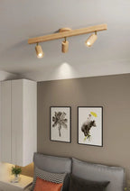 Ceiling Lamp Solid Wood Modular & Adjustable E27 LED
