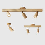 Ceiling Lamp Solid Wood Modular & Adjustable E27 LED