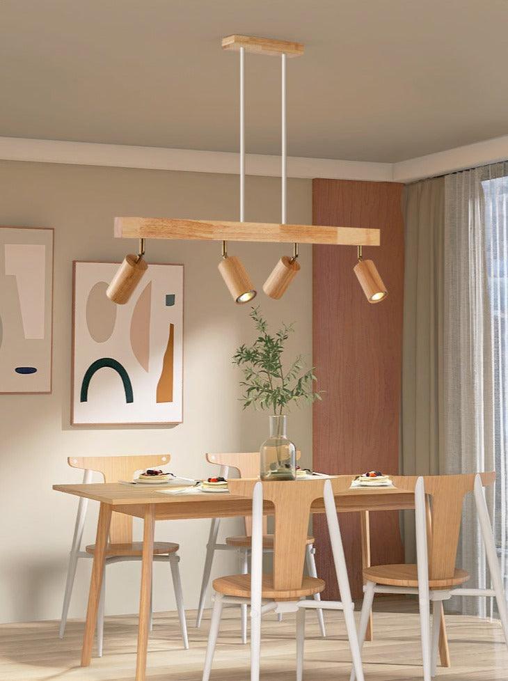 Ceiling Lamp Solid Wood Modular & Adjustable E27 LED