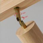 Ceiling Lamp Solid Wood Modular & Adjustable E27 LED