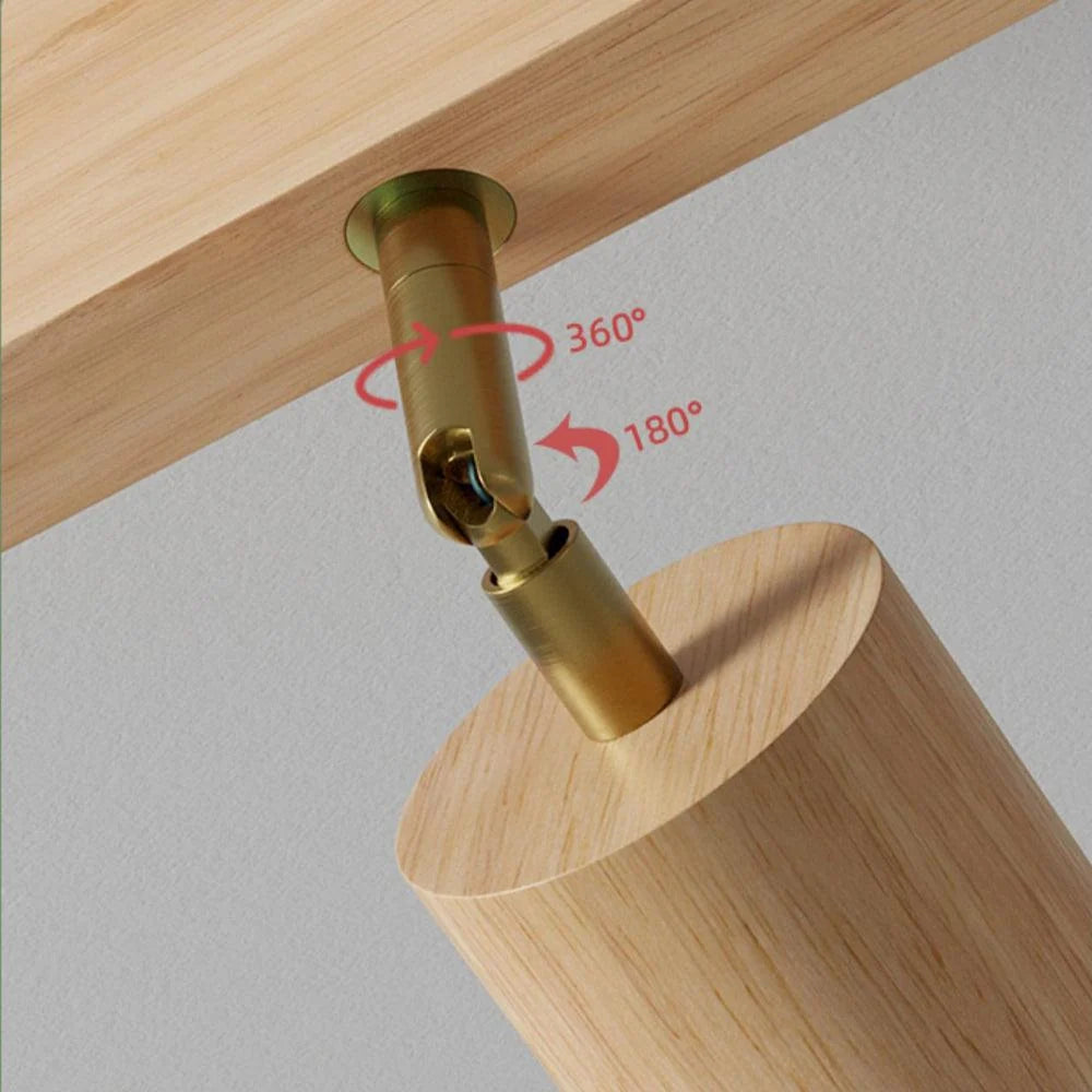 Ceiling Lamp Solid Wood Modular & Adjustable E27 LED