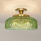 Ceiling Lamp Textured Glass Disc Warm Diffused Glow
