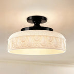 Ceiling Lamp Textured Glass Disc Warm Diffused Glow